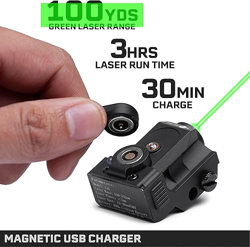 Miniatura 3 de Tacticon BattleBeam V1 - Mira láser  Rifle o pistola  Riel Weaver o Picatinny  Pistola láser de punto rojo, verde o azul  Mira táctica Airsoft