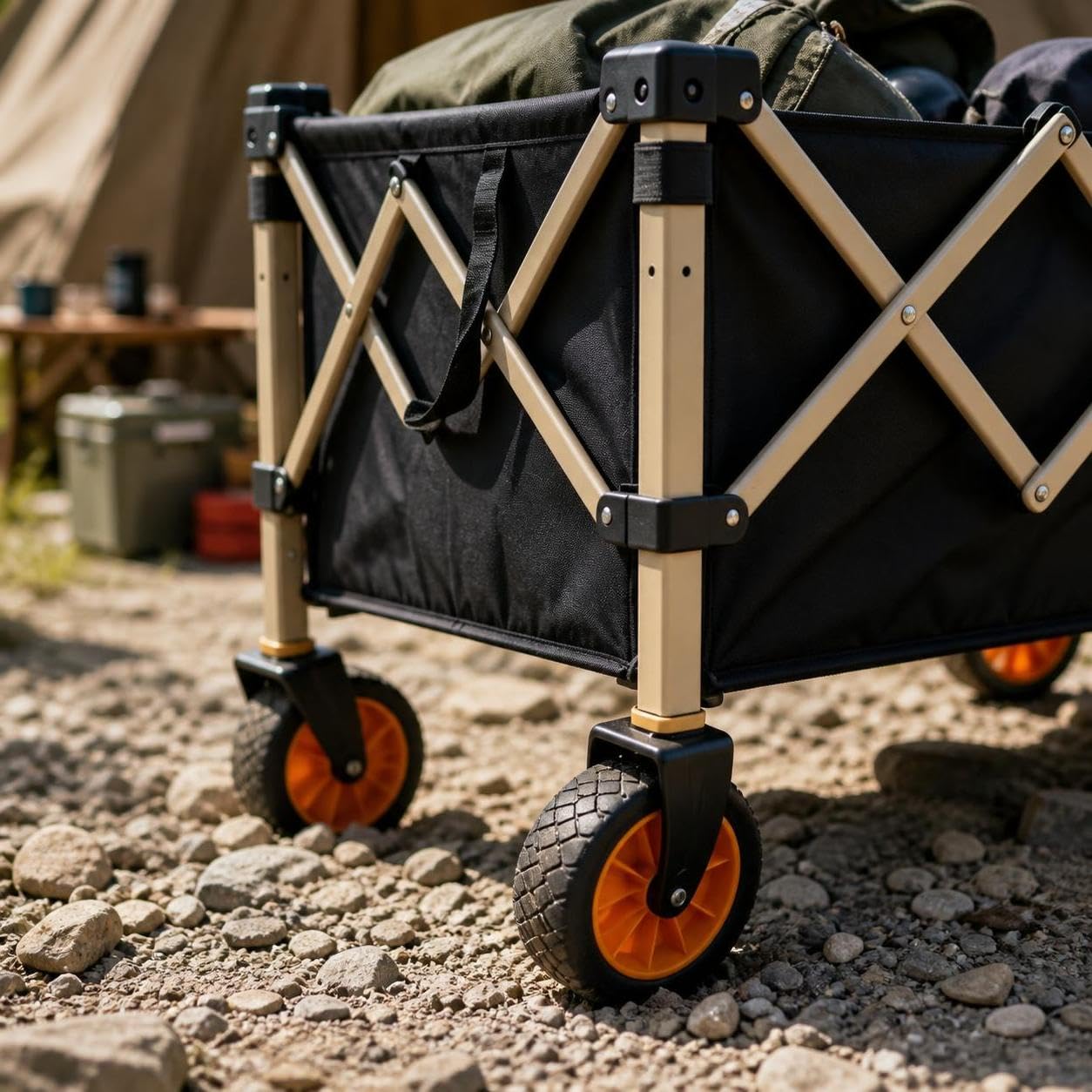 Carrello Utility Pieghevole da Esterno, Ruote universali silenziose, Carrello portatutto, Festival musicali, Per famiglie numerose, Ruota universale silenziosa standard, 5 pollici