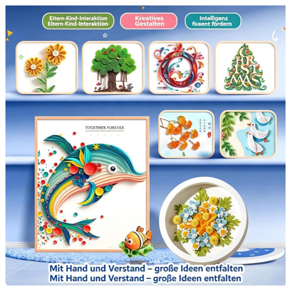 Kit de quilling à faire soi-même avec bandes et outils, accessoires de