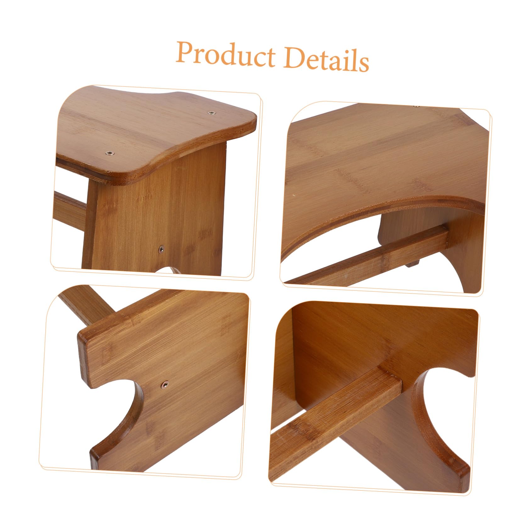 Gatuida Taburete para Inodoro de Madera Maciza Antideslizante Banqueta para Baño Infantil y Adulto Escalón Práctico para Aseo y Apoyo el Hogar Color Marrón