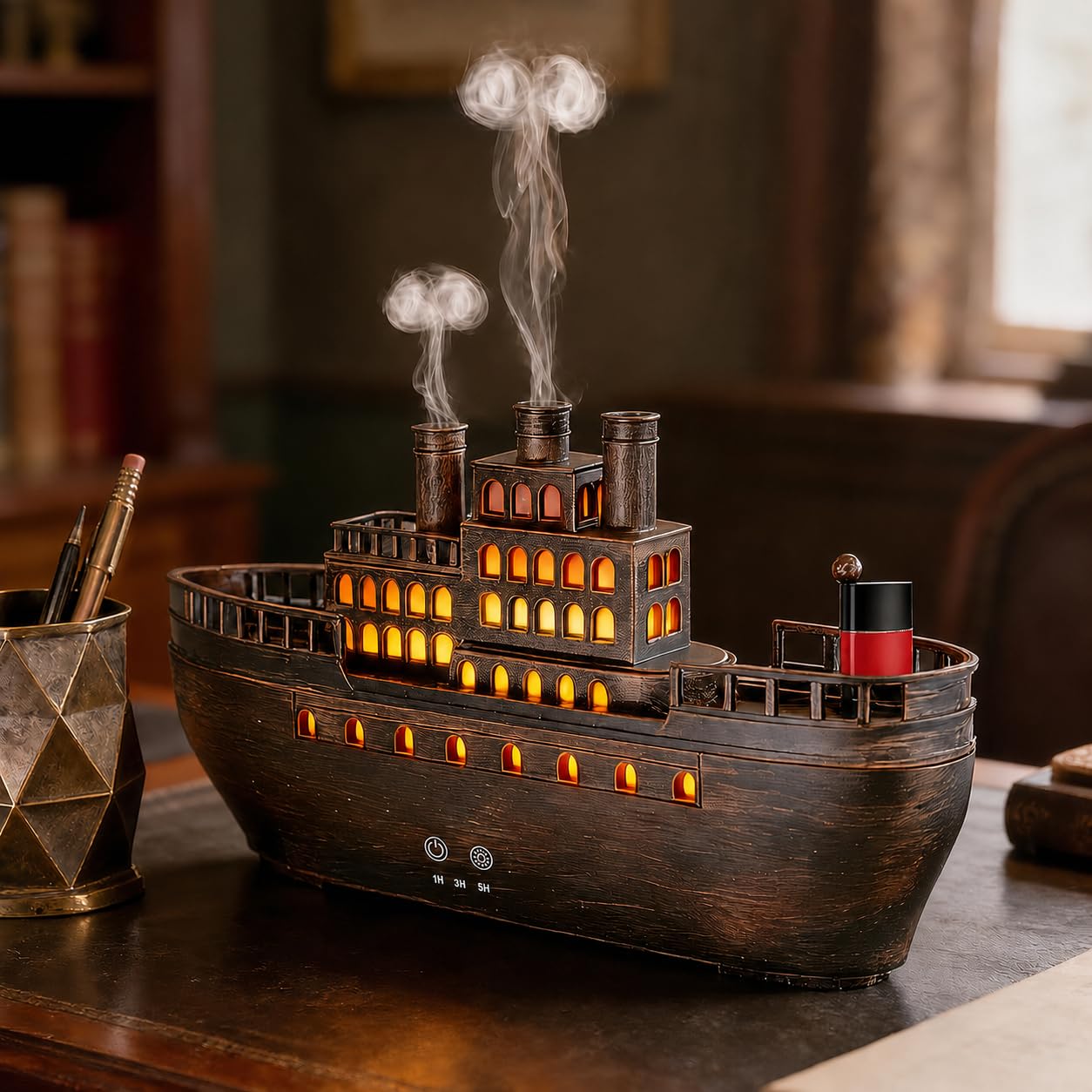 Docoss Titanic Ship Aroma Diffuser for Home Electric with Remote | Essential Oil Diffuser for Home & Bedroom,Ultrasonic Humidifier with 7 LED Warm Lights & Quiet Operation,Electric Diffuser for Room-image-19