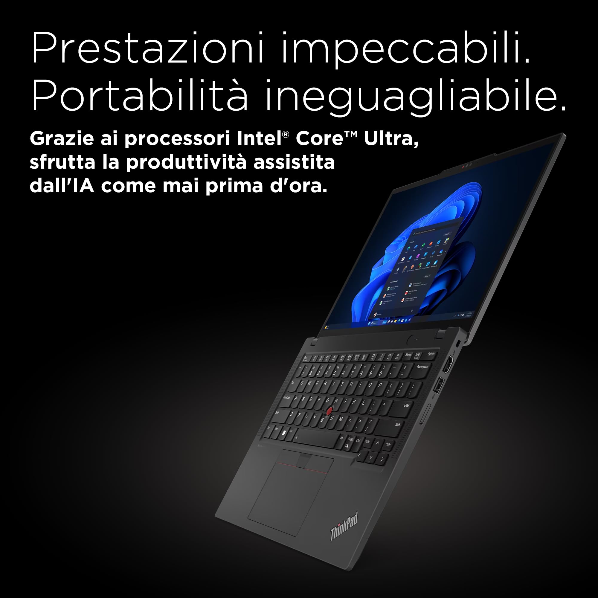 Lenovo - Ordenador portátil de 13,3 pulgadas ThinkPad X13 Gen 5, PC profesional Windows 11 Pro, Intel Core Ultra 7 155U, RAM 16 GB LPDDR5X, 512 GB SSD NVMe - Ordenador gráfico Intel, PC Audio Dolby
