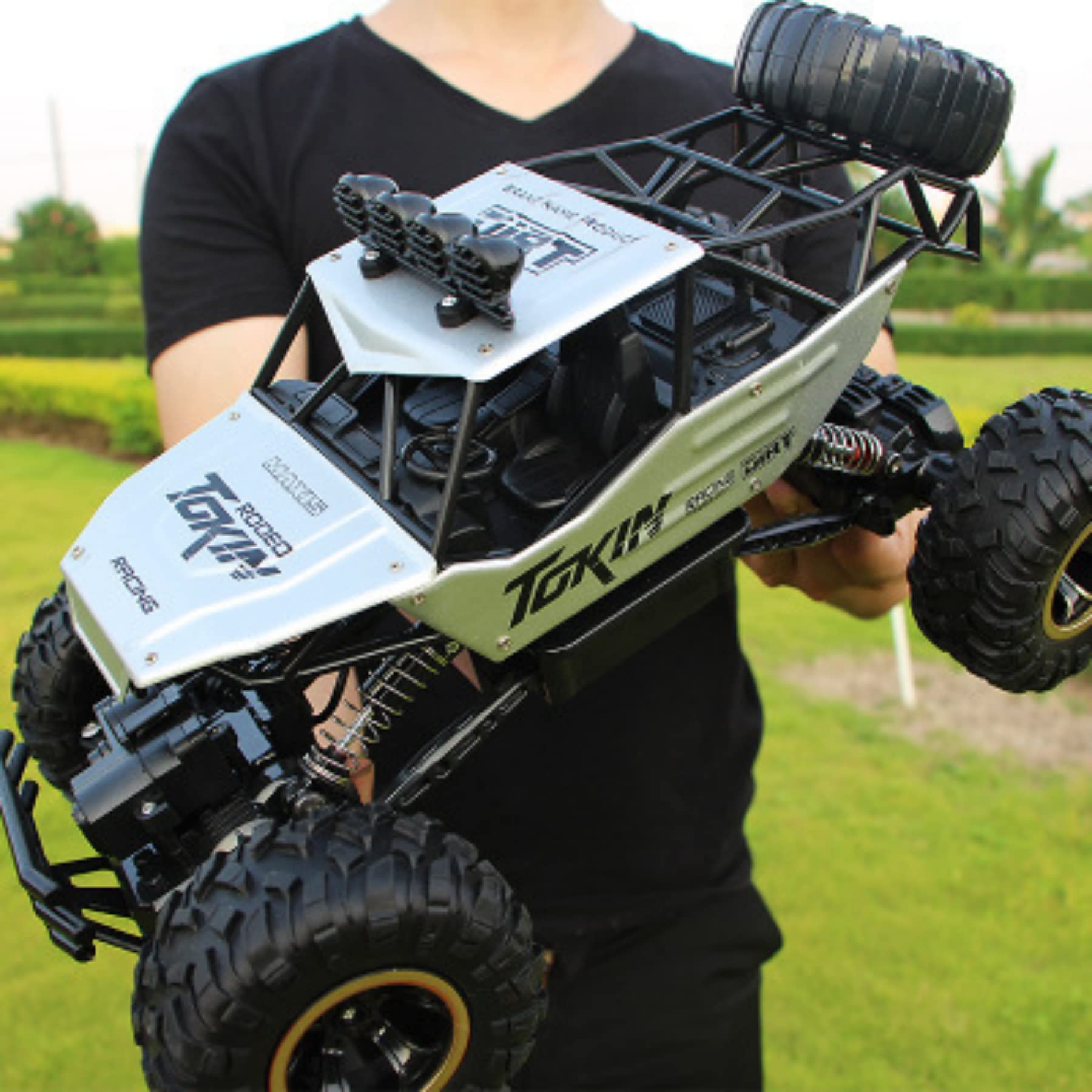 AUTERCO 1:12/1:16 Scale 4x4 Remote Control Car RC Trucks, 4WD High Speed 35 Km/h All Terrains Electric Toy Off Road Sand Rall Buggy with Rechargeable Batteries (1:12-37cm-White)