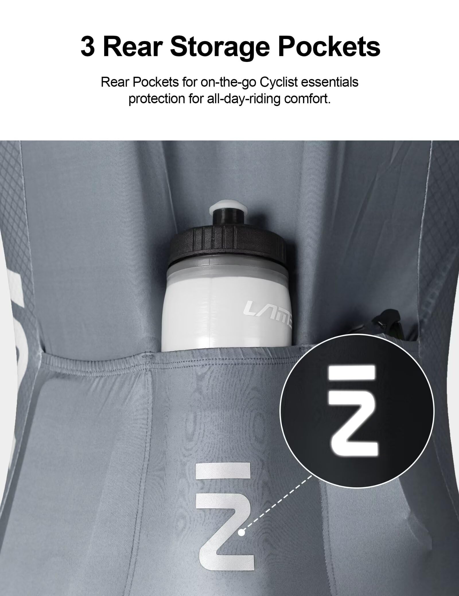 INBIKE Radtrikot Herren Rennrad Trikot Langarm Atmungsaktiv und Leicht mit 4.5CM Anti-Rutsch-Gewebe Fahrradtrikot für Radfahren Wandern und Fitness MZLS513