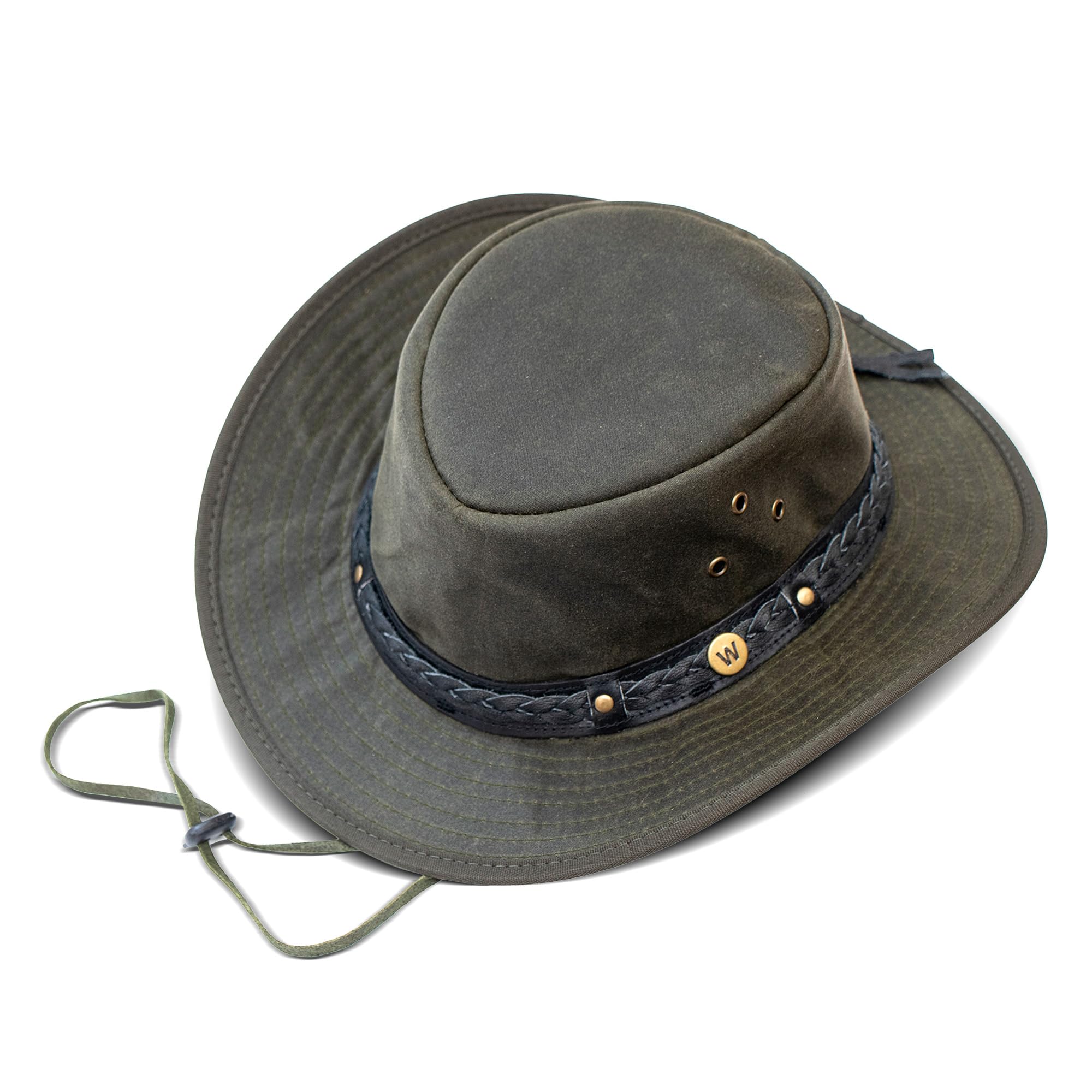 Wombat Waxed Canvas Hat, Australian Lightweight Wax Bush Hats, Men and  Women Oilskin Foldable Aussie Adventure Safari Outback Fishing Walking,  Travel