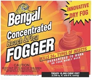 Bengal Chemical 55201 Roach and Flea Indoor Fogger, 3-2.7 oz. Cans