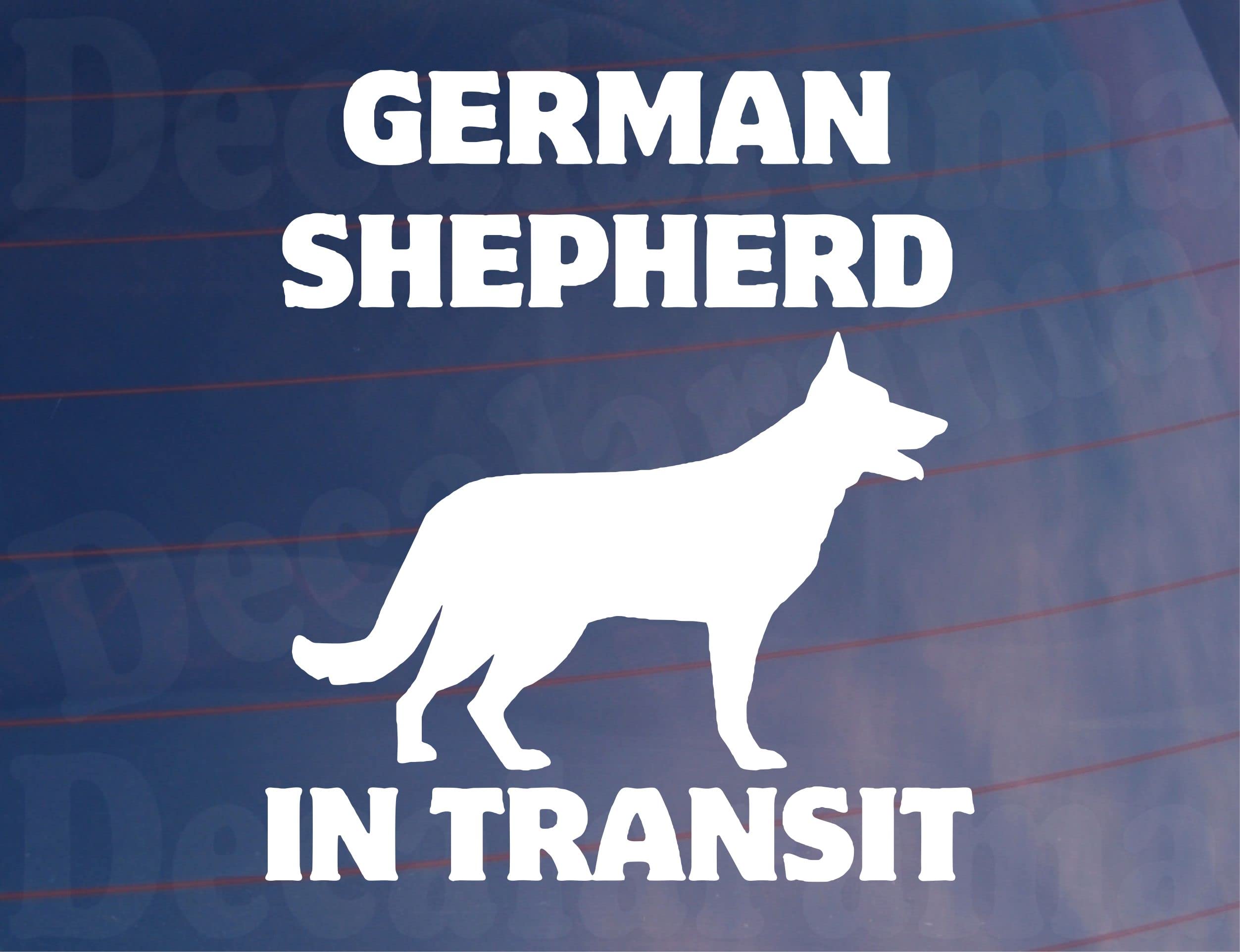 Car Sticker German Shepherd in Transit Nice Fun Cute Novelty Warning Van Window Bumper Boot Door Decal