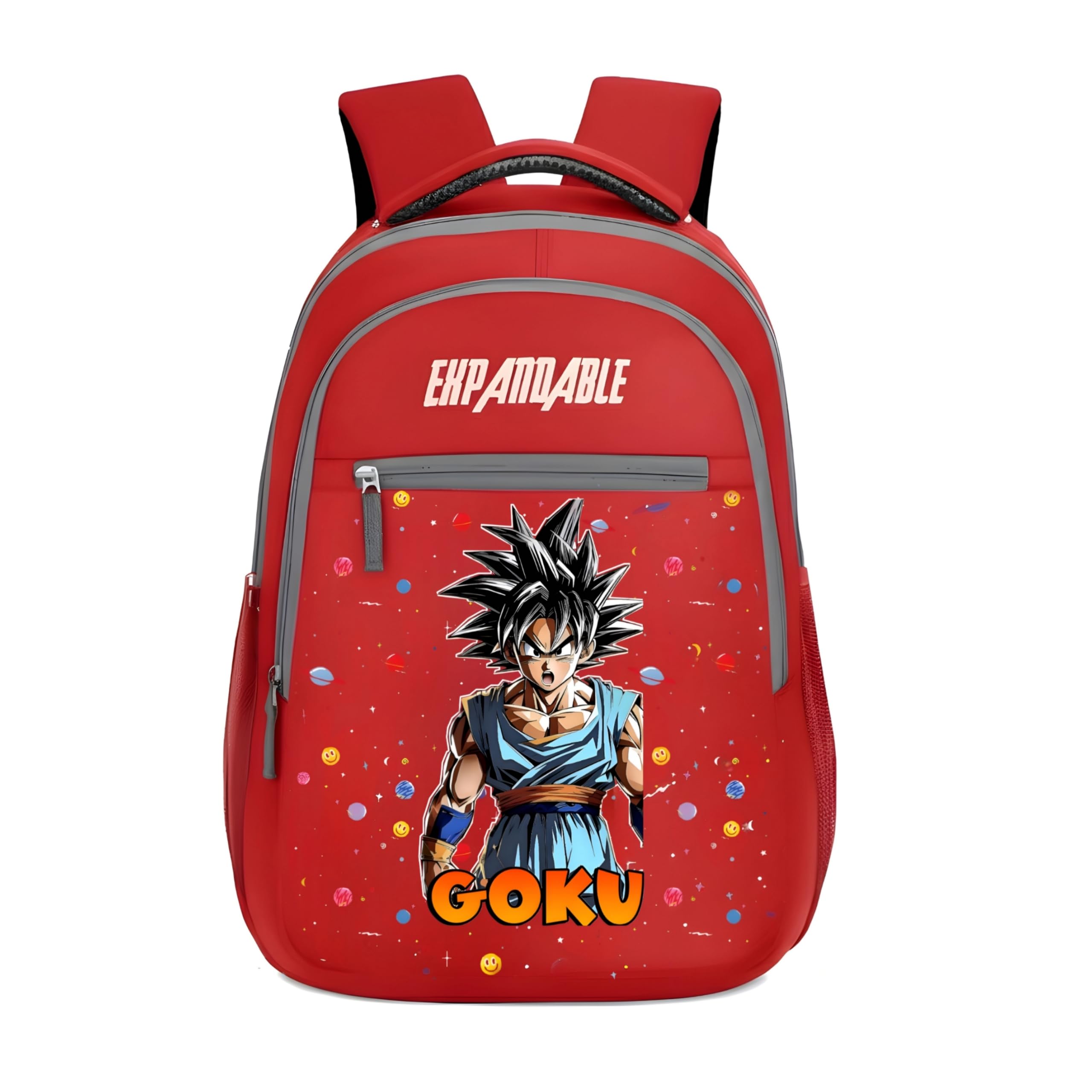 expandable Goku Anime Backpack for Boys & Teens – Durable Red School Bag with Padded Straps, Large Capacity Travel Daypack for Dragon Ball Z Fans-picture-12