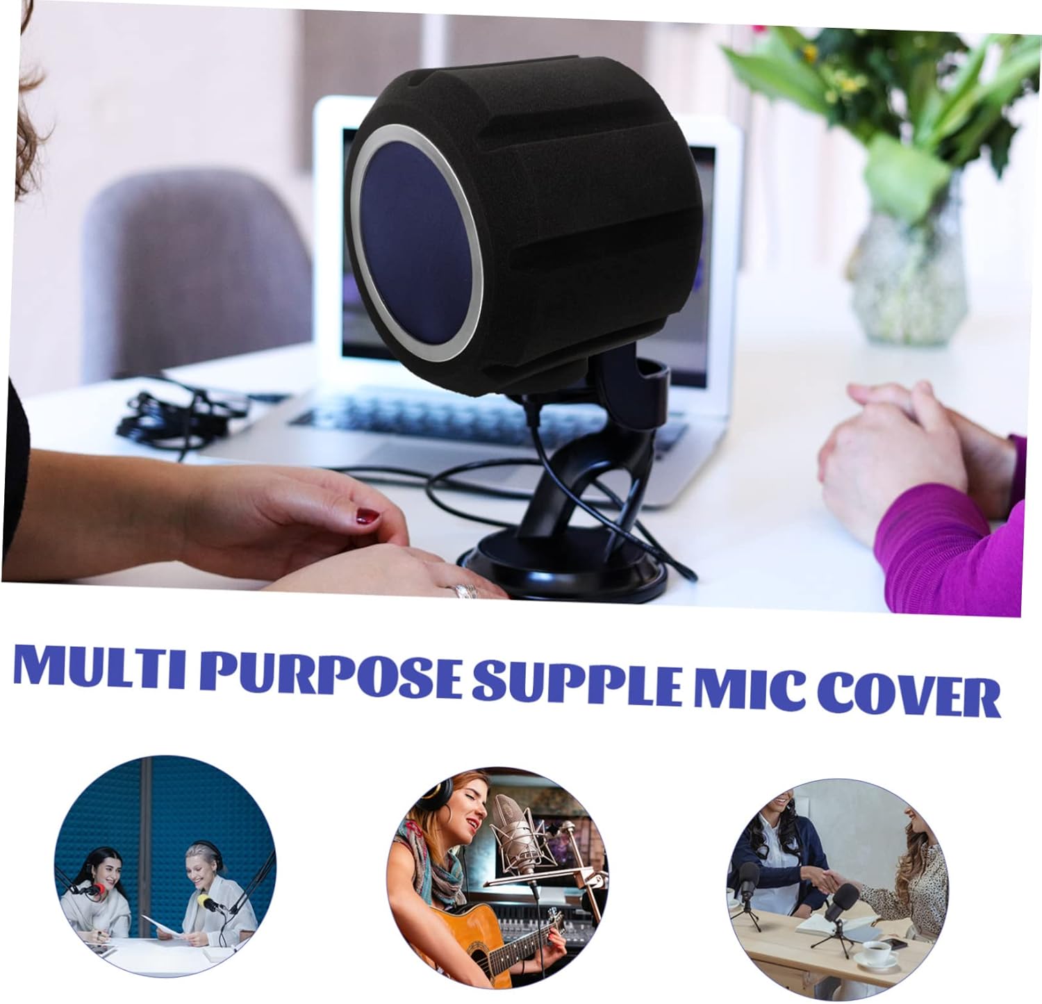 Windscreen Sponge Cover Microphone Noise Reduction Mic Accessory Ktv Compatible