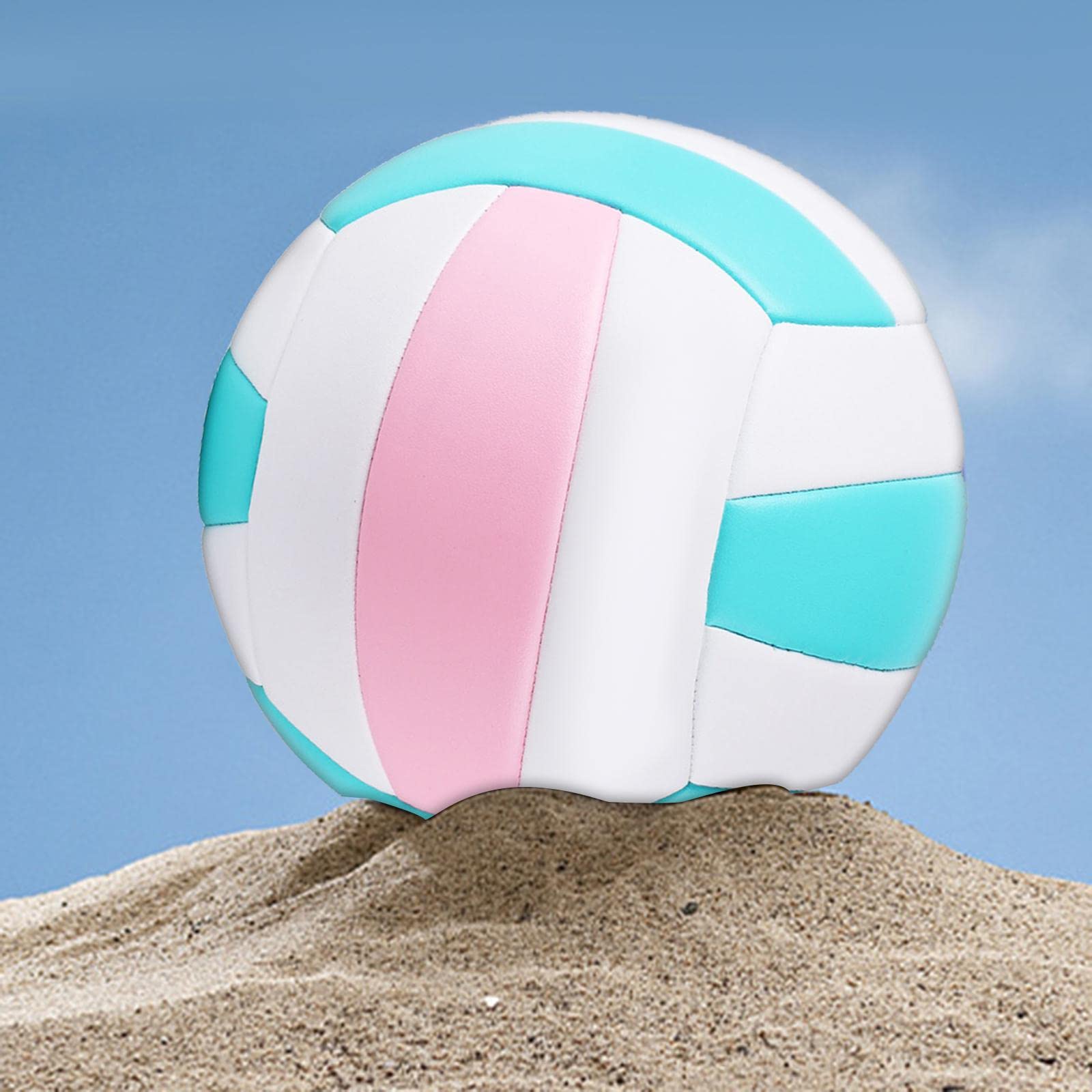 Volleyball Ball de Volley Souple Ballon de Jeu Extérieur Ballon D'Entraînement Compétition Cuir PU Matériau Imperméable Adapté Aux Adultes Enfants Loi