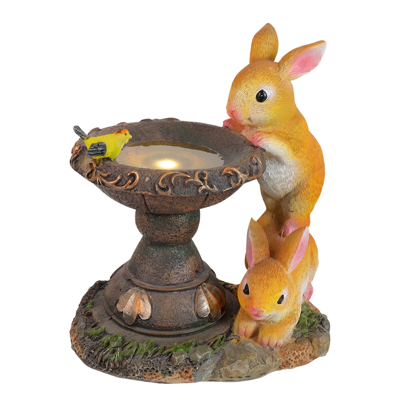 Toyvian Ornement De Lapin à Énergie Solaire Sculpture Solaire Décoration De Jardin Accessoire Aménagement De Jardin Luminaire Décoratif