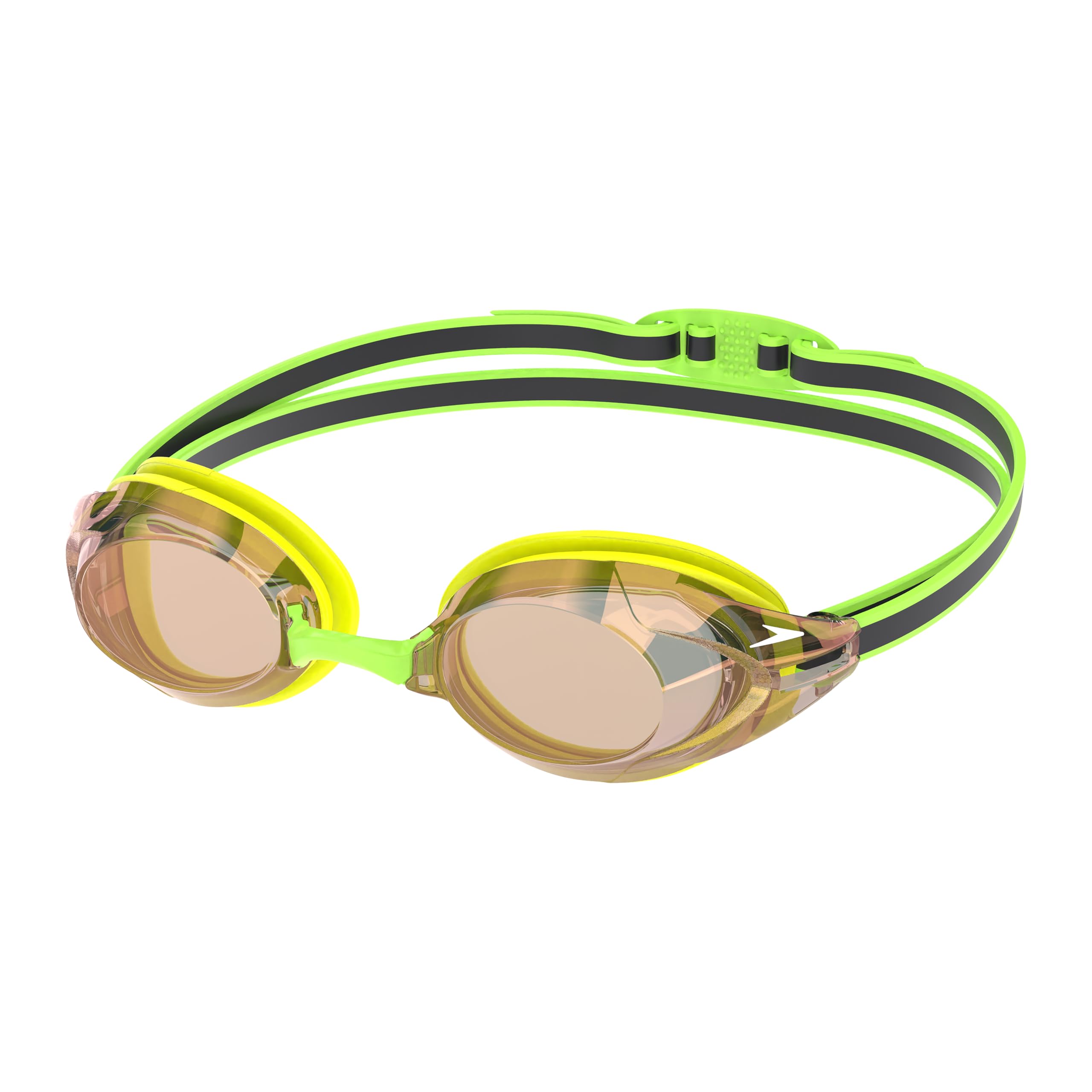 Speedo Unisex Vanquisher 3.0 Mirrored Goggles | Swim | Enhanced Vision, Hyper YeLow/Cobalt/Emerald, One Size