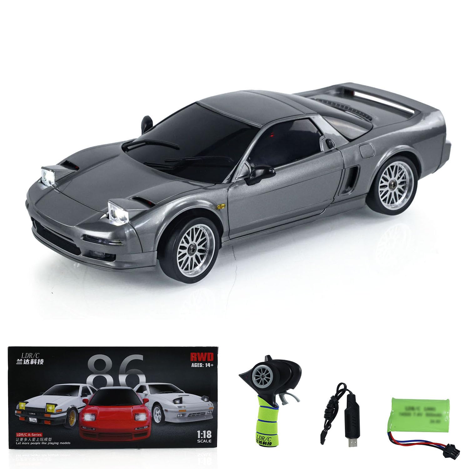 Amazon.com: wheelfun 1/18 4X2 RWD RC Racing Drift Car Electric