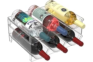 Stackable Plastic Wine Rack: Vertical Storage for Refrigerators, Cabinets, and Countertops