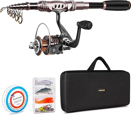 PLUSINNO Fishing Rod and Reel Combos Carbon Fiber Telescopic Fishing Pole with Reel Combo Sea Saltwater Freshwater Kit Fishing Rod Kit PLUSINNO Fishing Rod and Reel Combos Carbon Fiber Telescopic Fishing Pole with Reel Combo Sea Saltwater Freshwater Kit Fishing Rod Kit