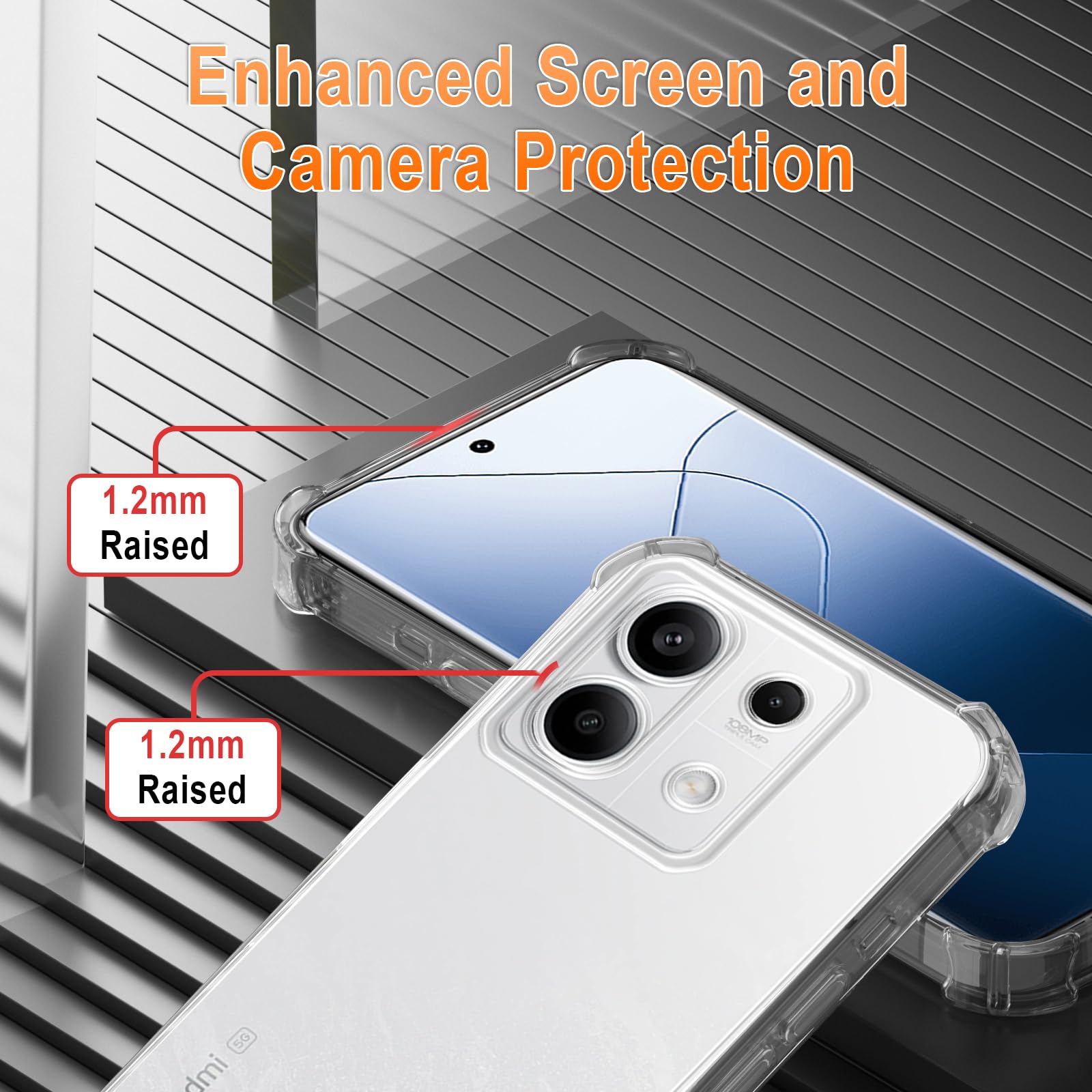 Vauki Cover per Xiaomi Redmi Note 13 Pro 5G/Poco X6 5G con Cordino, Trasparente Glitter Liquido Antiurto Brillantini Tracolla Custodia, Antiurto Antigraffio Silicone Bumper Laccio Protettivo Case, Oro