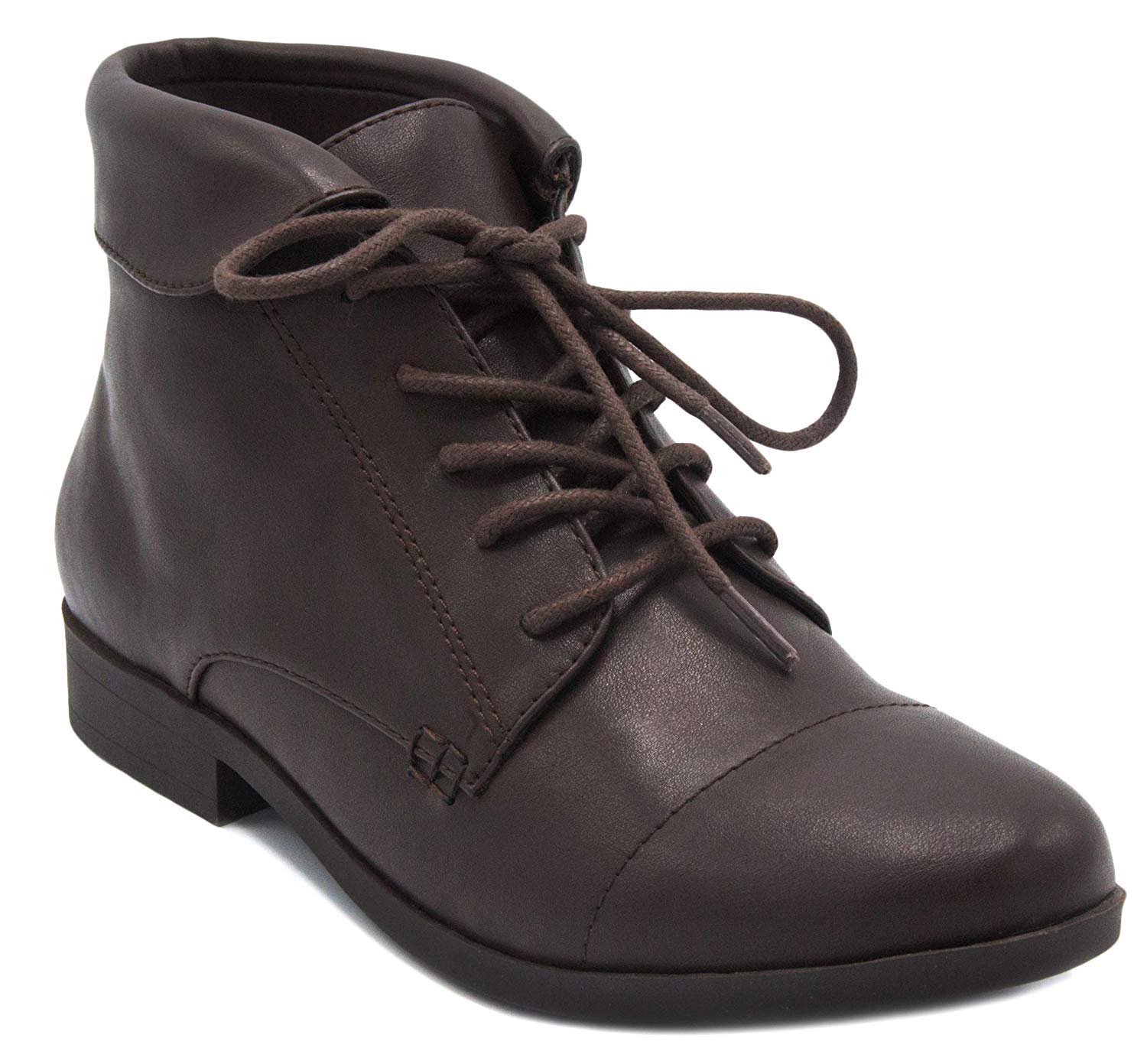 Women's Claudette Dress Ankle Boot Ladies Lace Up Bootie with Collar