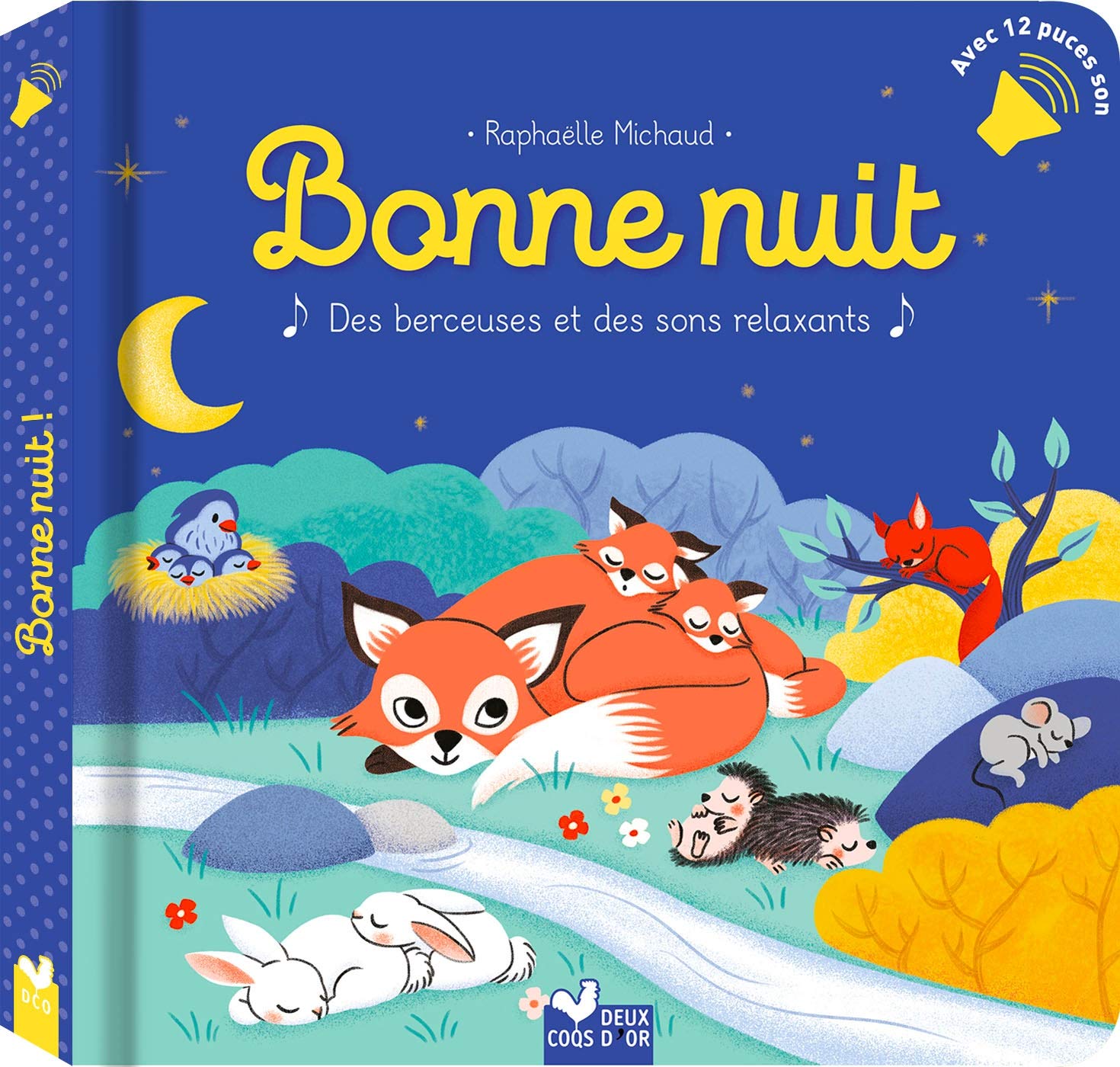 Bonne nuit - livre avec puces sonores: Des berceuses et des sons relaxants