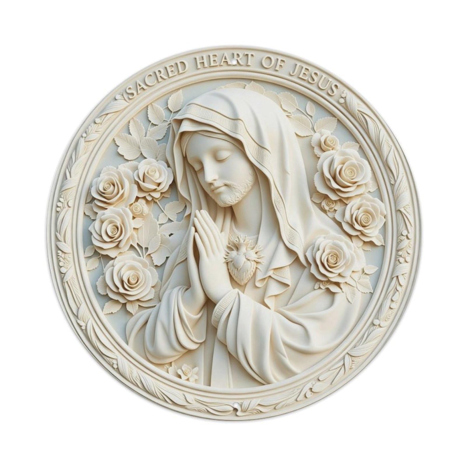 Sacred Heart of Jesus Metal Tin Sign Plaque