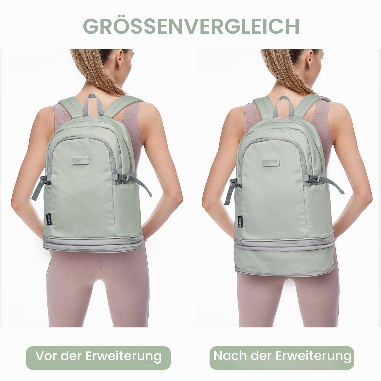 G4Free 35L Sportrucksack&Großer Reiserucksack mit Schuhfach und Nasstasche