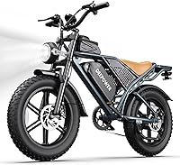DEEPOWER QS7 1500W Peak Fat Tire Electric Bike - 32MPH Top Speed, 48V 60Ah Battery up to 180 Miles, 7-Speed All-Terrain Adult E-Bike
