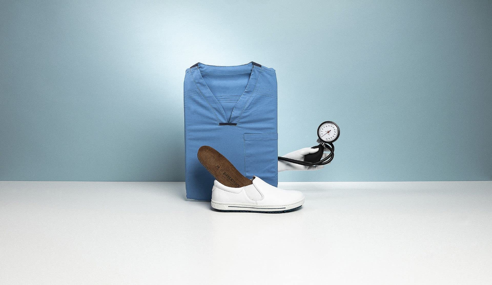 Birkenstock QO 400 Safety Slip-On Shoe - Comfortable and Protective, Water-Resistant Leather, Removable Cork-Microfiber Footbed Work Safety Shoes White