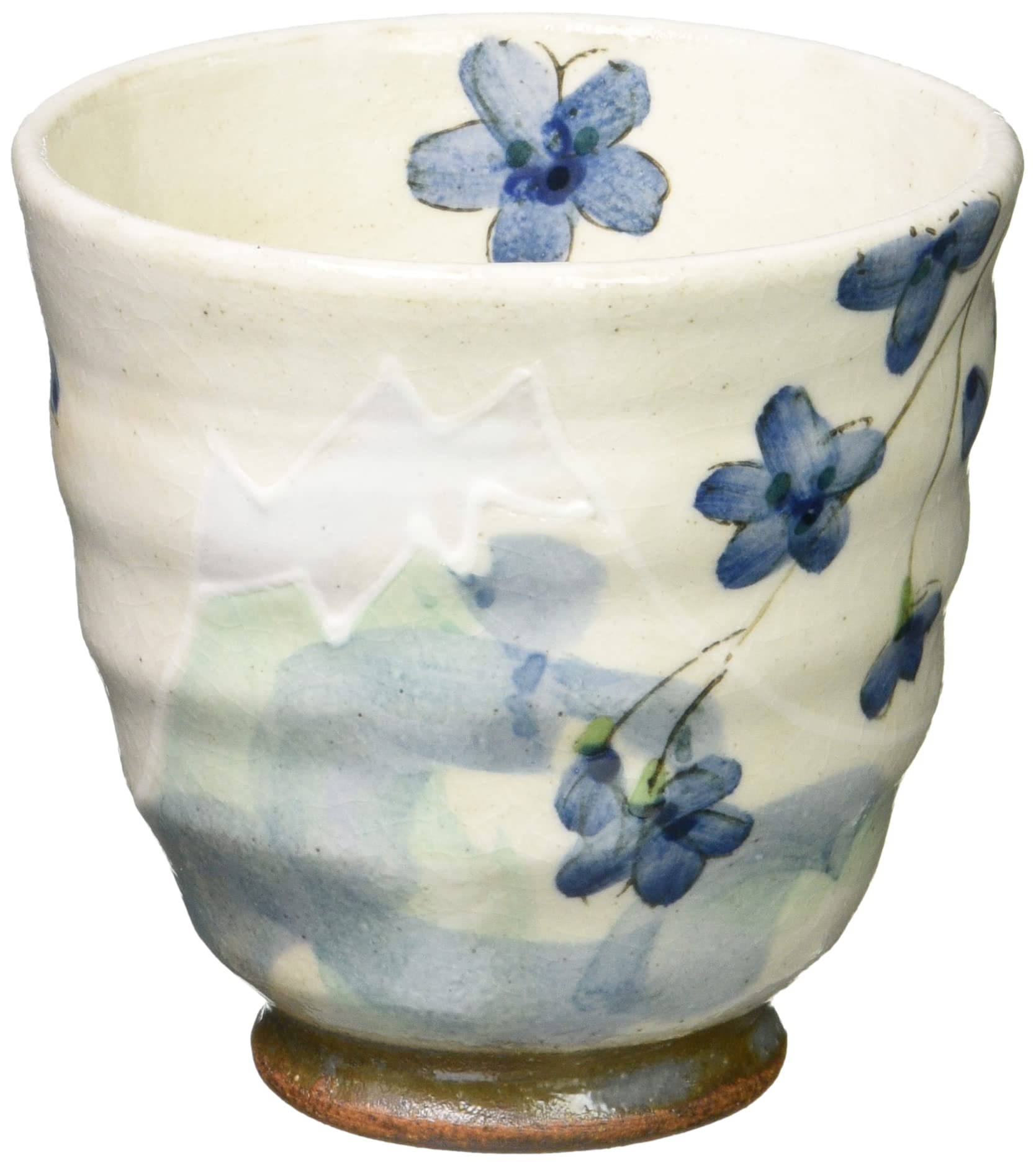 有田焼 東原窯 粉引富士桜 コップ 大 青 306136 : Home & Kitchen