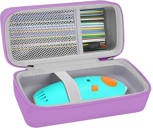 Leayjeen Estuche de almacenamiento compatible con 3Doodler Start+ Essentialsfor 3D Pen Set para niños, organizador de almacenamiento de bolígrafos