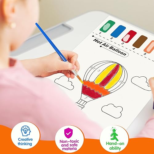 Miniatura 2 de Libros de pintura con agua para niños, kit de manualidades para colorear acuarela de tráfico, libro de pintura, regalos para niños de 3, 4, 5, 6, 7,