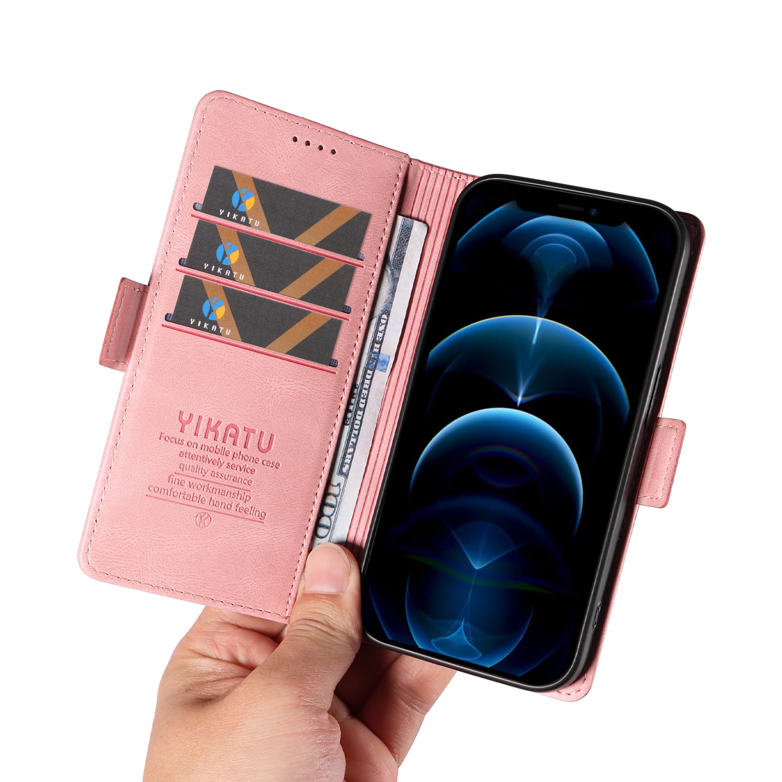 Para Xiaomi Redmi Note 12 5G Funda De Teléfono De Cuero En Relieve Con Costuras (Negro
