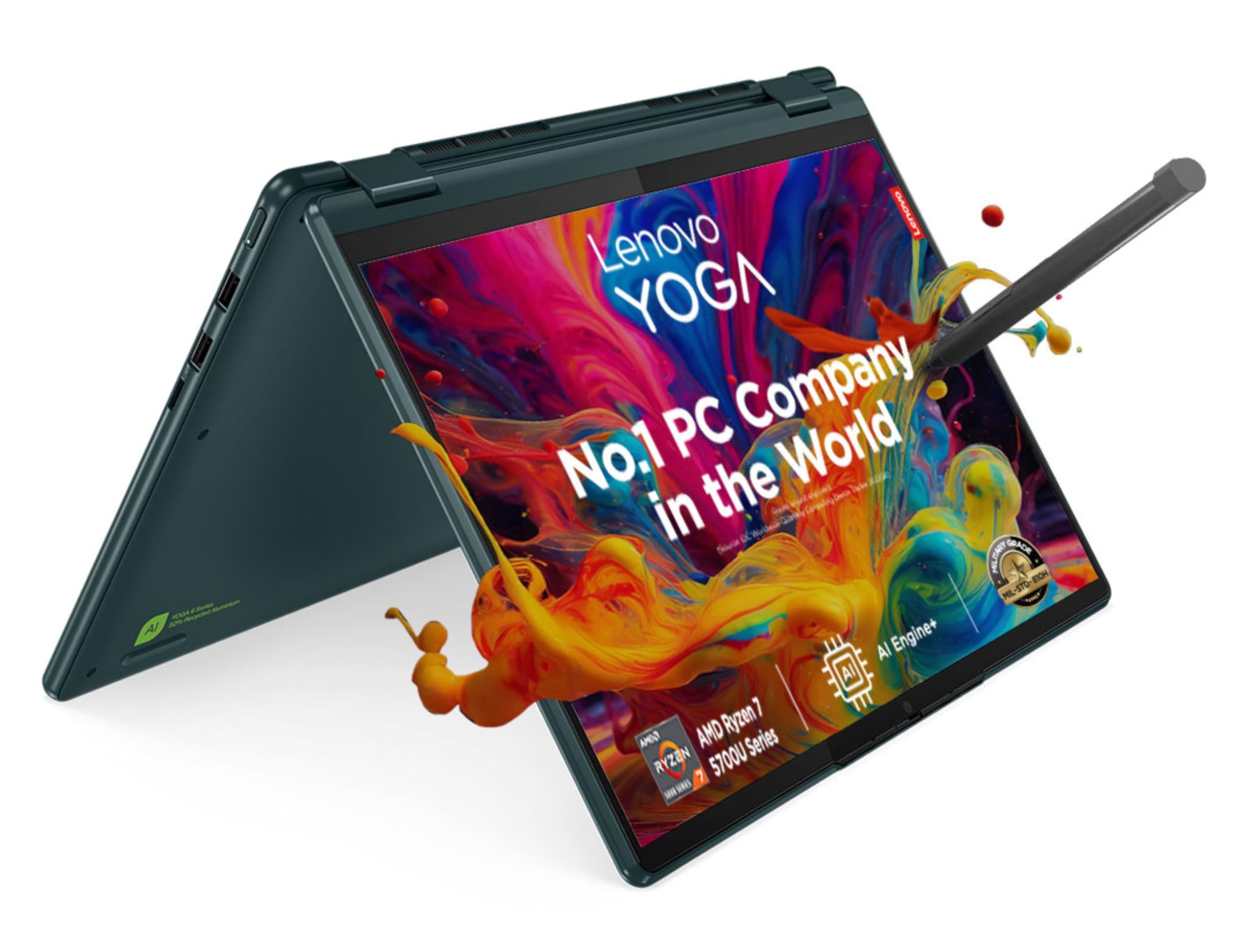 Lenovo Yoga 6 AMD Ryzen 7 5700U 13.3"(33.78cm) FHD+ IPS 2in1 (16GB/512GB SSD/Win 11/Office 2021/Backlit KB/Fingerprint/Digital Pen/3Yr Warranty/Alexa/3 Month Game Pass/Dark Teal/1.37Kg),82UD0068IN (B0B7RXPVLF) Amazon Price History, Amazon Price Tracker