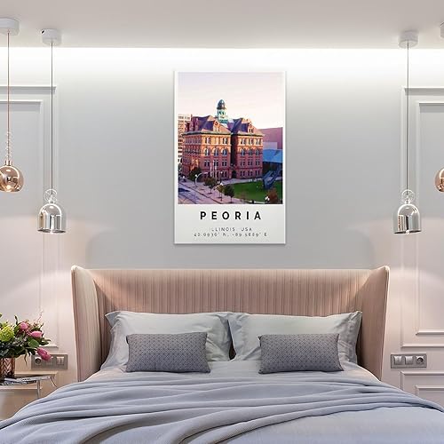 Miniatura 8 de Póster de Peoria Bunter Druck, Peoria Wandkunst, Peoria Foto Dekor, lienzo para pared, póster para el hogar, escuela, oficina, decoración sin marco,