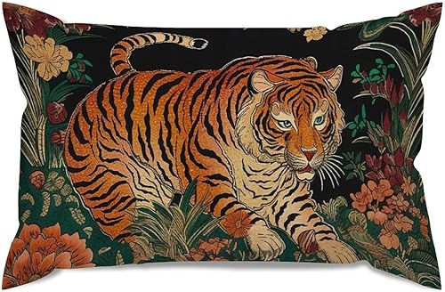 Vista 158 de ArogGeld Chinoiserie - Funda de cojín con estampado de leopardo y guepardo fucsia, con manchas de animales de vaca, color rosa oscuro, decoración