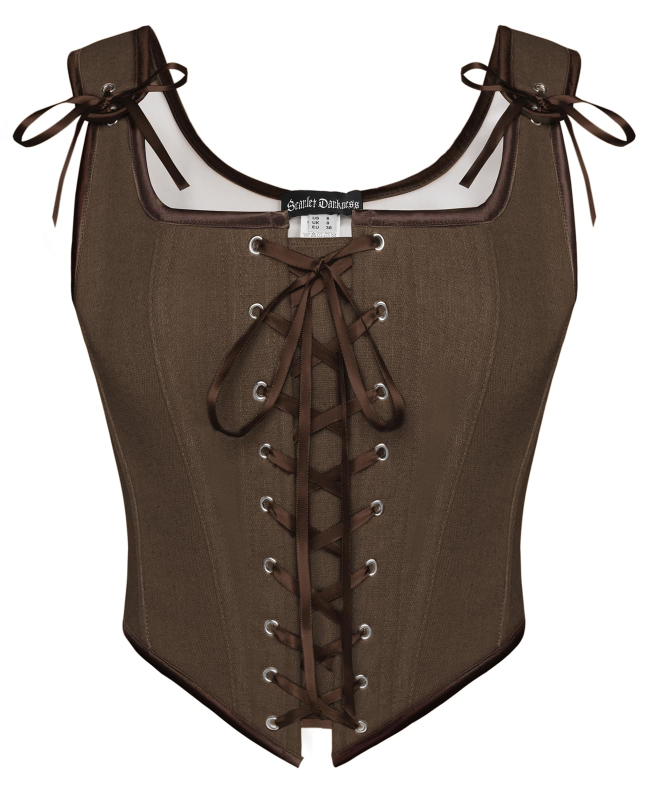 Scarlet Darkness Women's Renaissance Corset Tops Lace Up Overbust Bustier