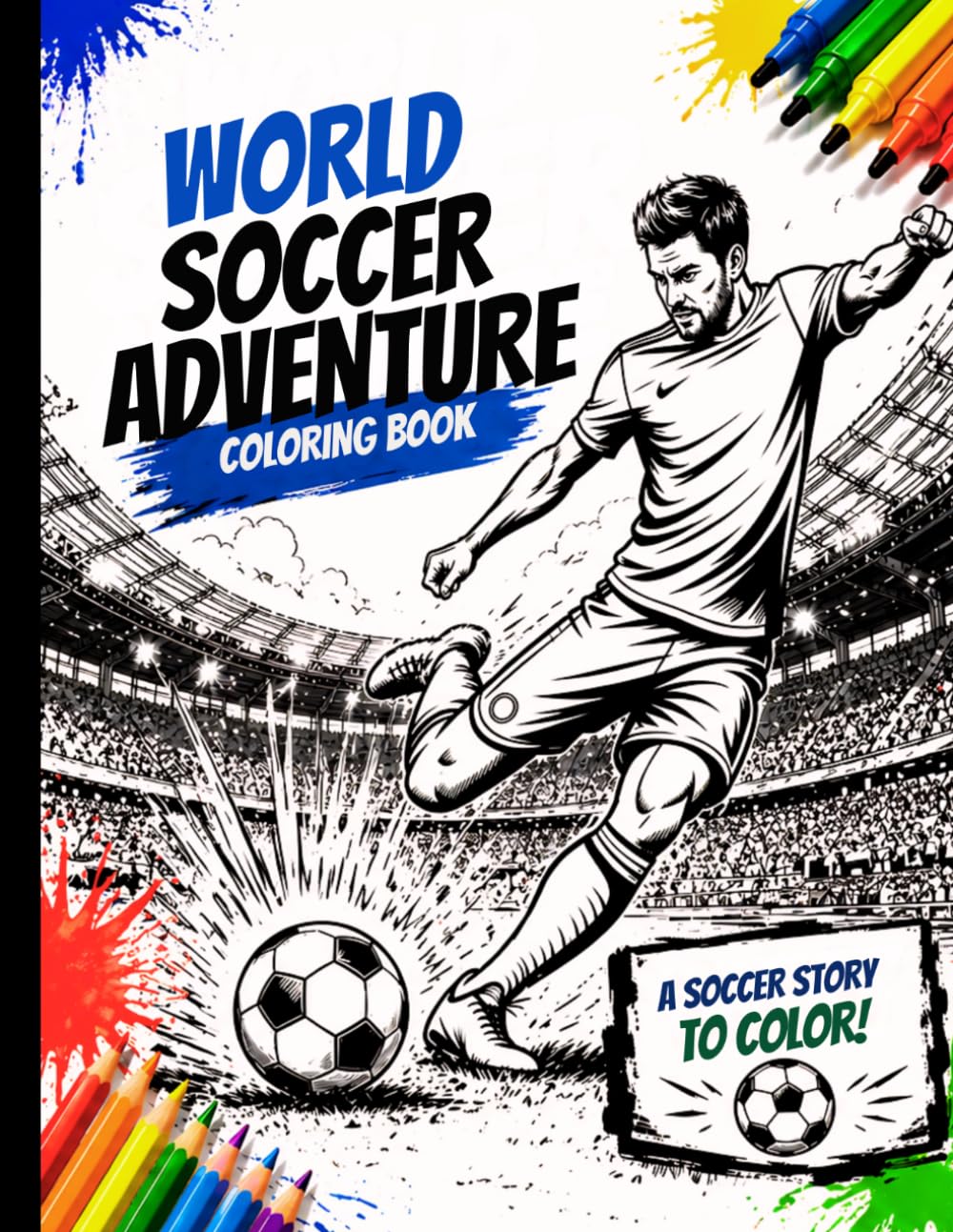 World Soccer Adventure Coloring Book: Realistic Players, Stadiums & Fans – A Fun Soccer Journey for Kids Ages 7–12 (Soccer Adventure Coloring Series)