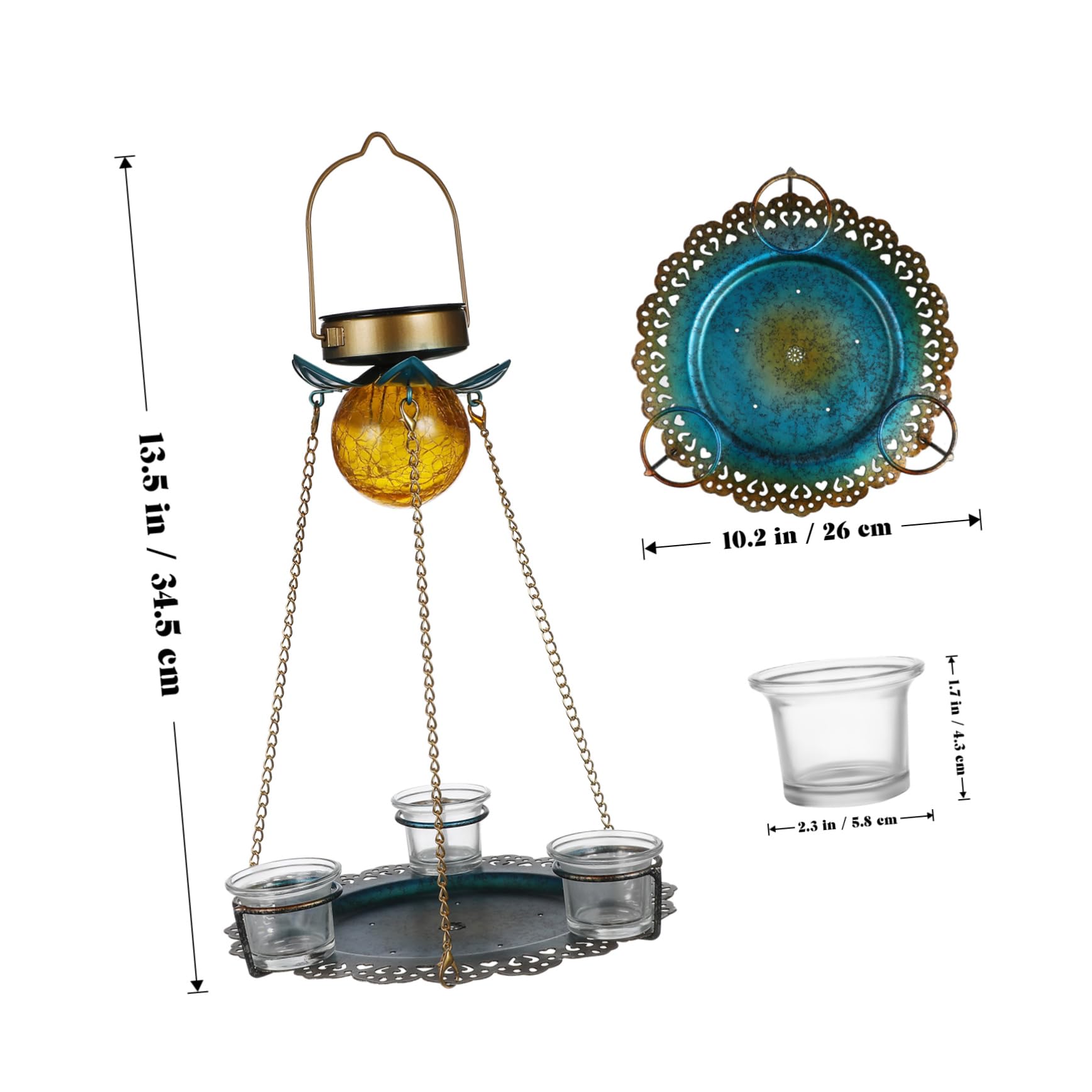 TOYANDONA Mangiatoia Per Uccelli Solare Con Vassoio Capiente Mangiatoia Sospesa Per Esterni in Abbeveratoio Per Uccelli Con Illuminazione Led