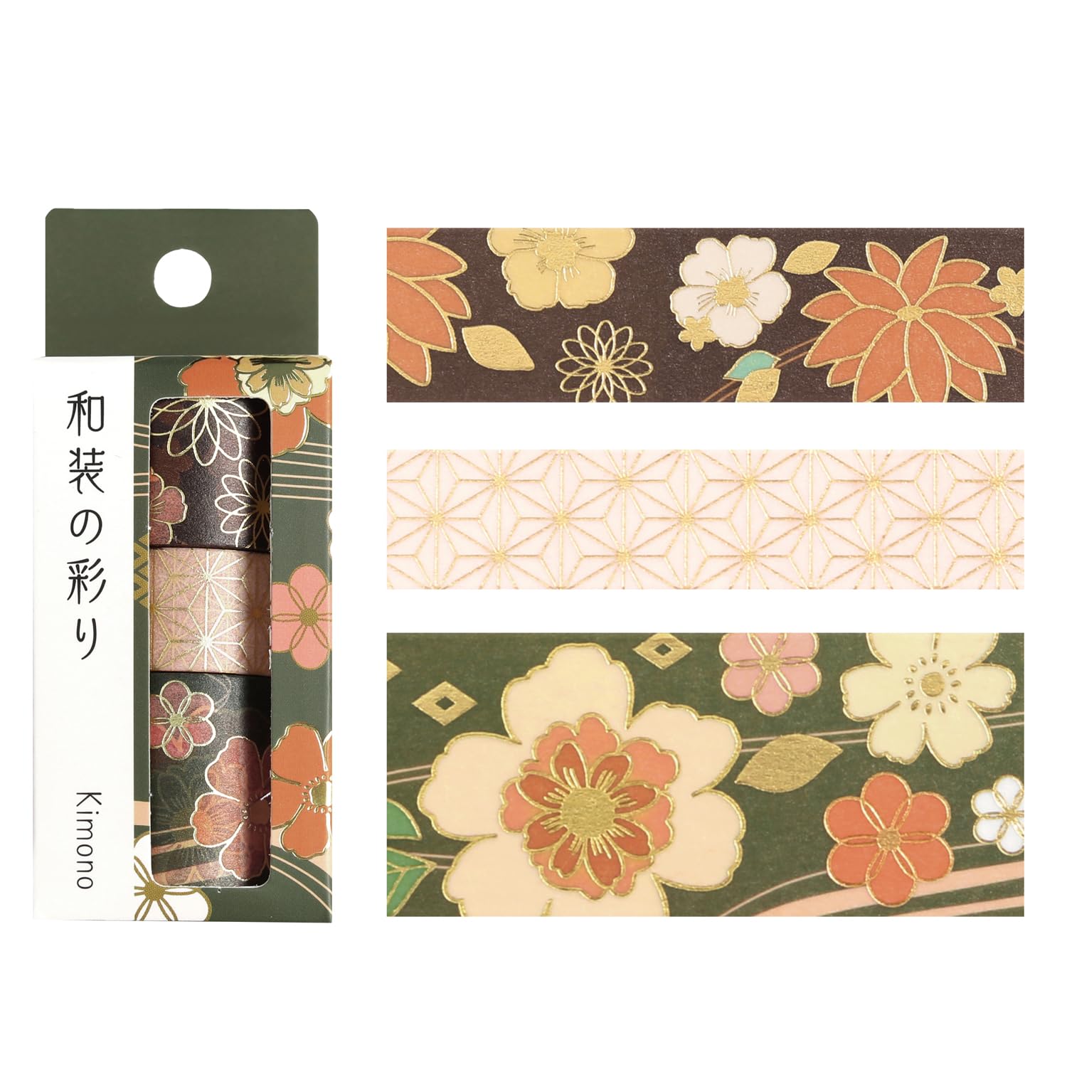 Busy M Masking Tape Kimono Color Deep Green BM-SET009 : Office Products