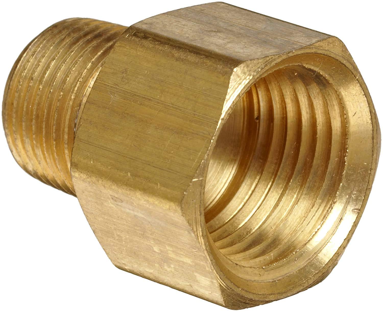 Merababa Brass Reducer Adapter 1/4" Male x 1/4" Female (NPT Thread) for Pipe Fittings