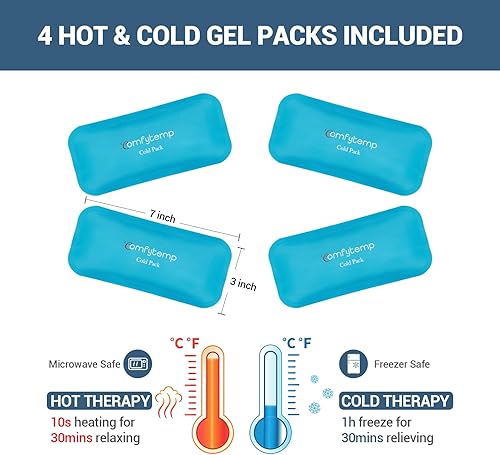 Miniatura 5 de Comfytemp Wisdom Teeth - Paquete de hielo para la cabeza, bolsa de hielo facial para alivio de la ATM, recuperación de cirugía, 4 paquetes de gel