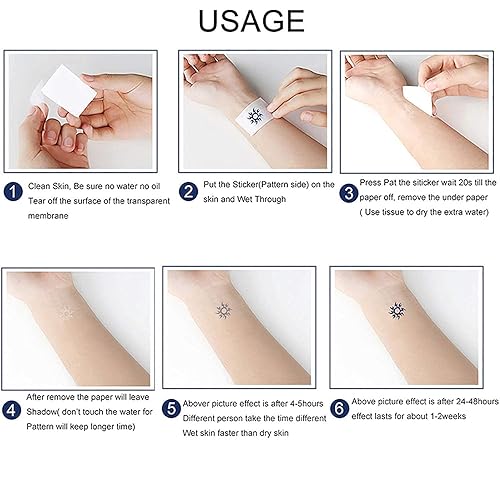 Miniatura 6 de Tatuajes temporales 6 hojas arco iris trucha pescado saltando fuera agua salmón pesca blanco Backg tatuaje pegatinas para adultos niños mujeres