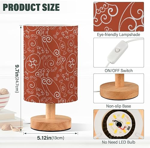 Miniatura 3 de Yuiboo Bedside Lamps Night Stand Light Retro Christmas New Year Sweets Red Lamps for Kids Glass Table lamparas para mesa de