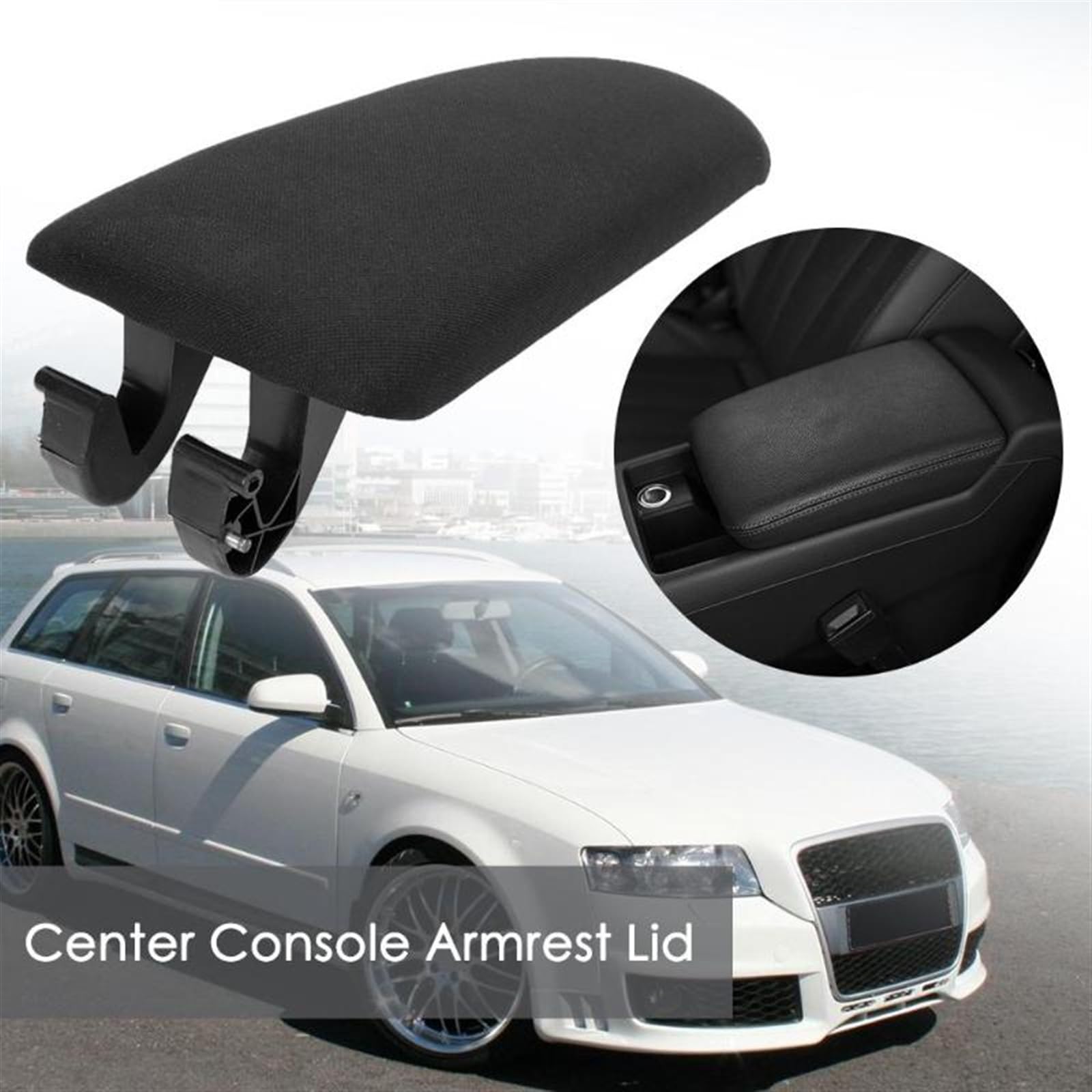 Caja apoyabrazos automática Compartimento central para coche de cuero/tela, tapa la caja almacenamiento, accesorios interiores 8E0864245E para A4 B6 B7 2002-07