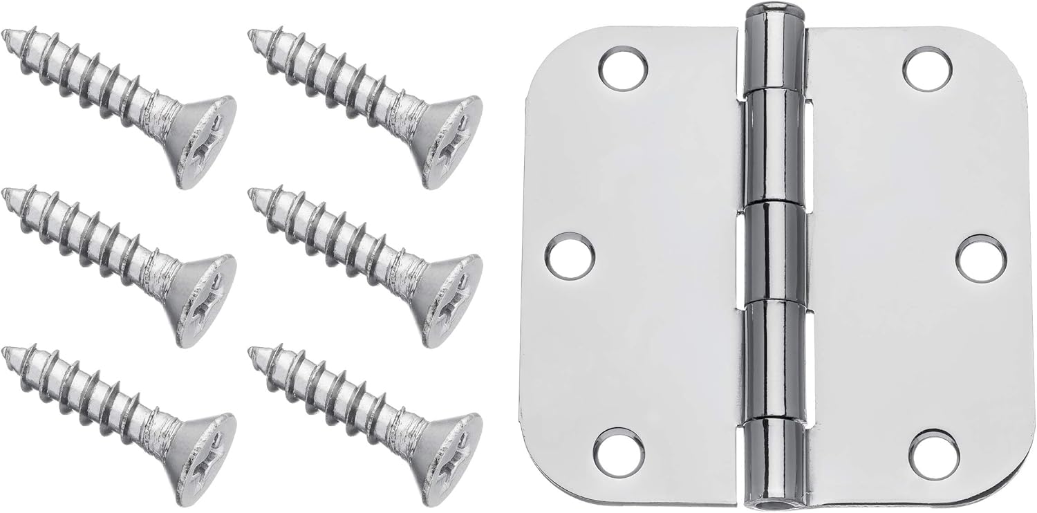 TOP оƒƒERS Dynasty Hardware 3-1/2 Door Hinges 5/8 Radius Corner, Polished Chrome (36 Pack) 70% оƒƒ Dіѕсоunt Dynasty Hardware 3-1/2 Door Hinges 5/8 Radius Corner, Polished Chrome (36 Pack)