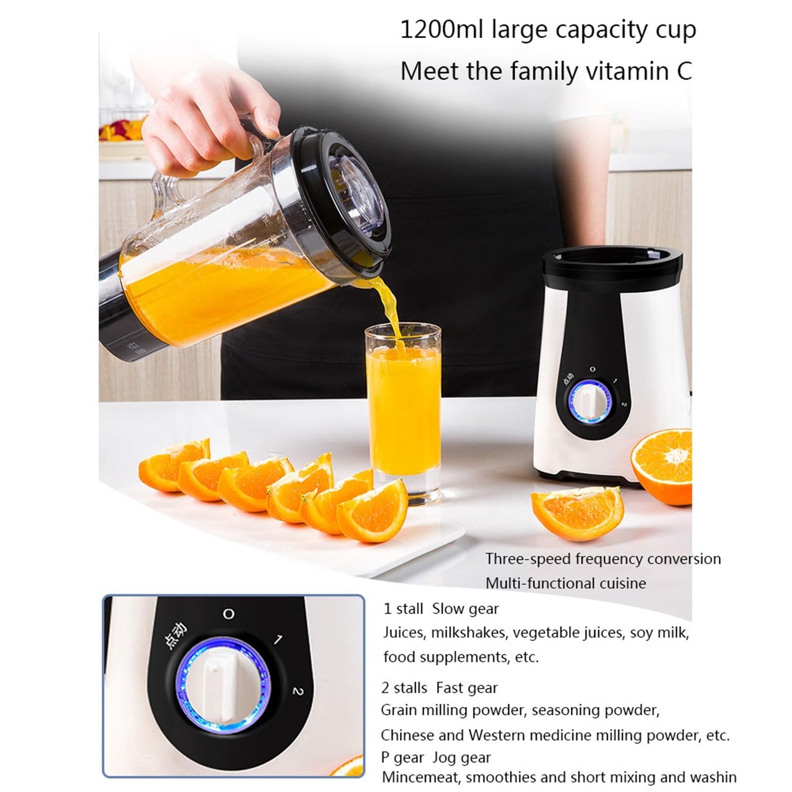 Mezclador Blender Smoothie Batidora Smoothie Con Cuchillas De Acero Inoxidable 3 Velocidades Power Grinde Picadora Trituradora De Hielo Contenedor Tritan Mezclador De Alto Rendimiento 32,000 Rpm 220W