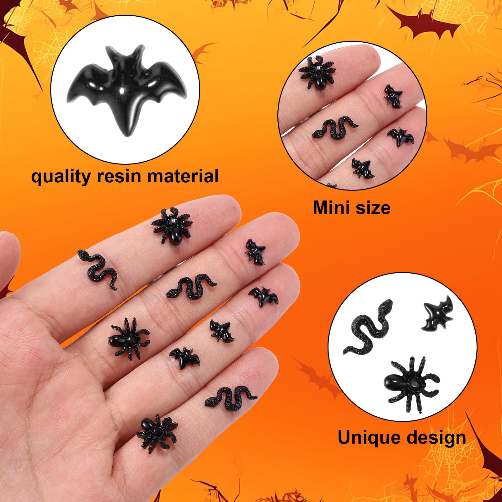 Lyreh 210pcs Halloween Mini Resin Creatures - Image 4