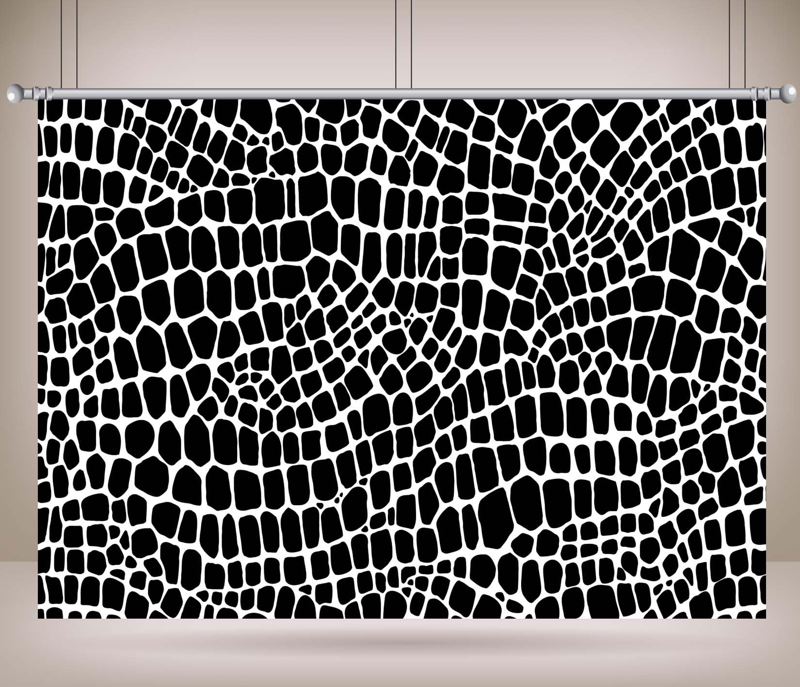 5.2x3m Toile de Fond Abstraite en Peau de Serpent Noir et Blanc, Motif de Peau de Crocodile, Dinosaure, Serpent, Reptile, décorations de fête, bannière, séance Photo, Accessoire de Studio