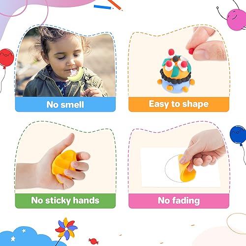 Miniatura 5 de Arcilla seca al aire 50 colores, arcilla para modelar para niños, segura y no tóxica, arcilla mágica suave ultra ligera, arcilla de moldeo con