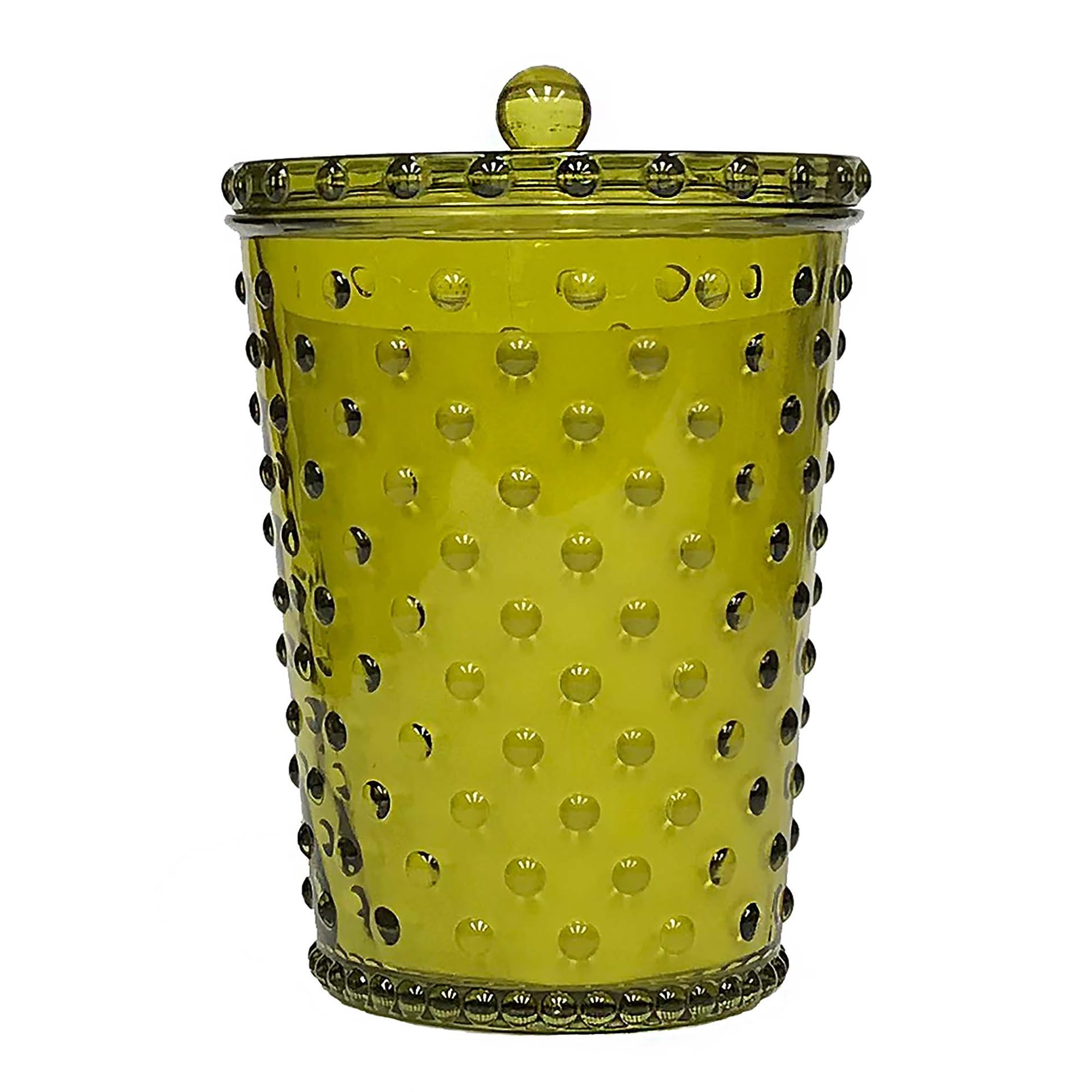 Simpatico Grande nr 24 Świeca hobnail z jodłą i grejpfrutem, jasny grejpfrut i chłodzący balsam zapach, czas palenia do 300 godzin, szklany słoik hobnail, świece zapachowe do domu, 1,417.5 g