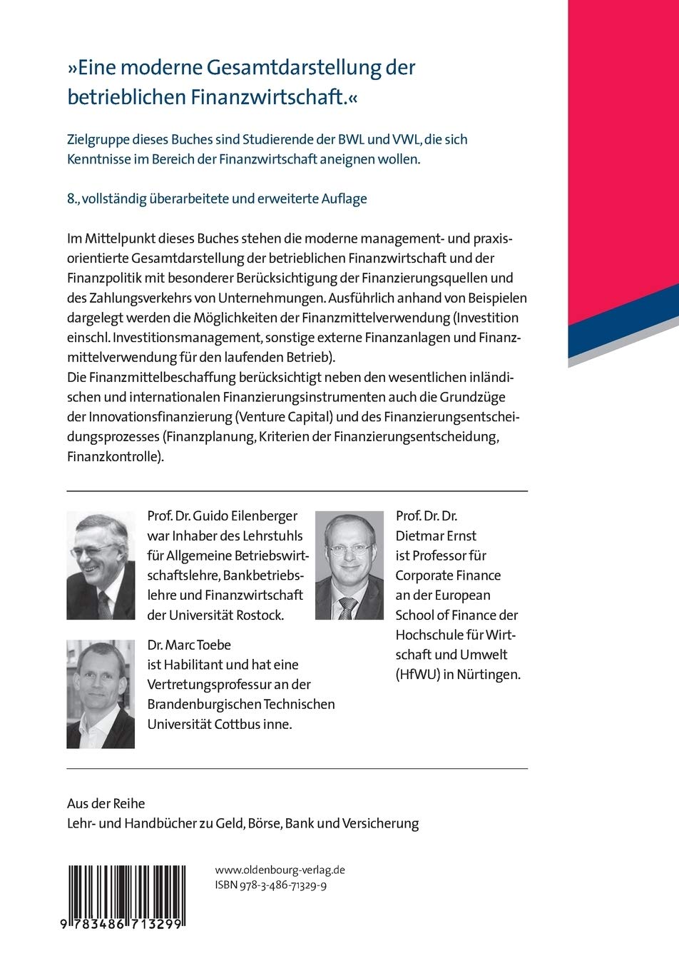 Betriebliche Finanzwirtschaft: Einführung in Investition und Finanzierung, Finanzpolitik und Finanzmanagement von Unternehmungen (Lehr- und Handbücher zu Geld, Börse, Bank und Versicherung)