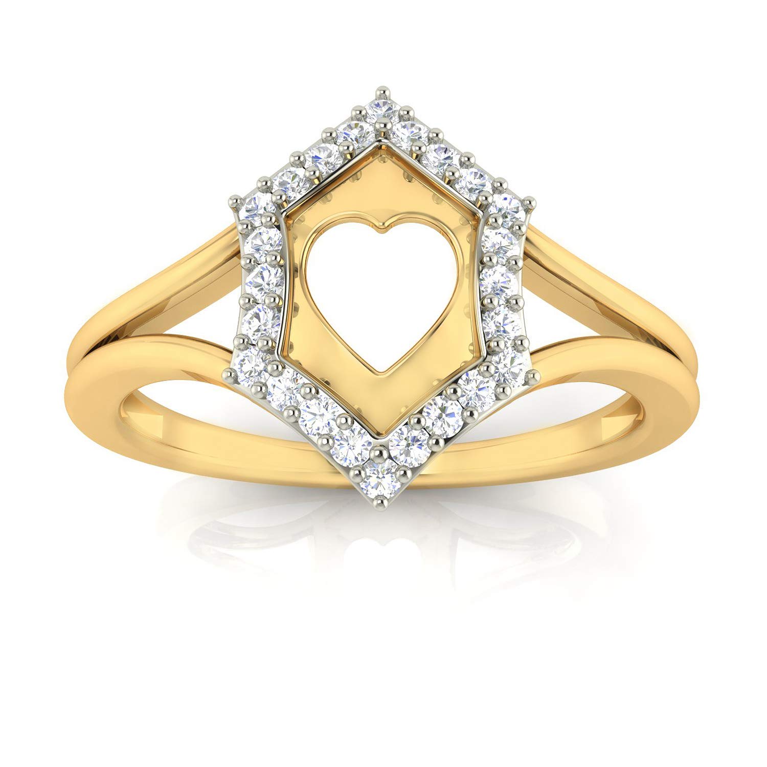 avsar 18k (750) Yellow Gold and Diamond Ring for Women-picture-21